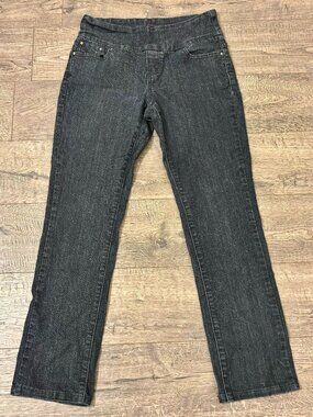 Jag Jeans Blue Shadow Pull On High Rise Straight Leg Jeans Size 4P